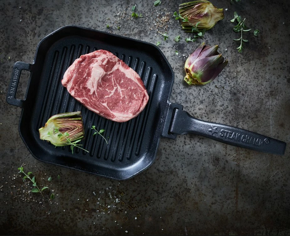 Støbejerns Grillpande 26x26 Cm - Billede 2