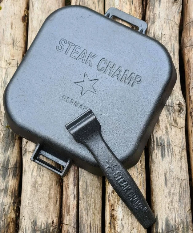 Støbejerns Grillpande 26x26 Cm - Billede 3