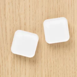 Naga Super Stærk Magnet, Firkantet Hvid Akryl (2 Stk)