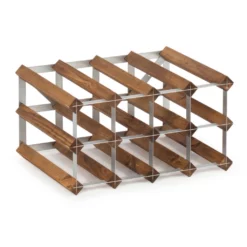 Vinhylde I Fyrretræ, I Farven Mørk Eg, Plads Til 12 Flasker Fra Gastro De Luxe