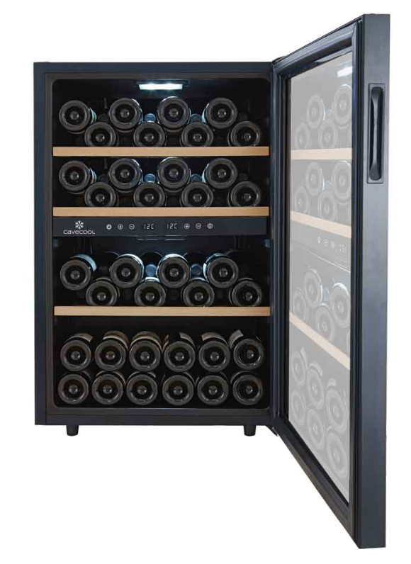 Vinkøleskab 62 Flasker - Cavecool - 2 Zoner - Billede 3