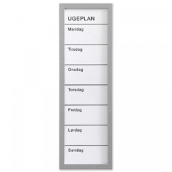 Naga Whiteboard Ugetavle 20 X 60 Cm. Dansk